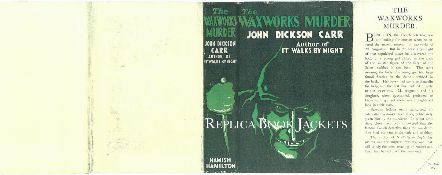Carr, John Dickson THE WAXWORKS MURDER 1st UK 1932