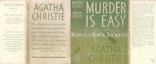 Christie, Agatha MURDER IS EASY 1st UK 1939