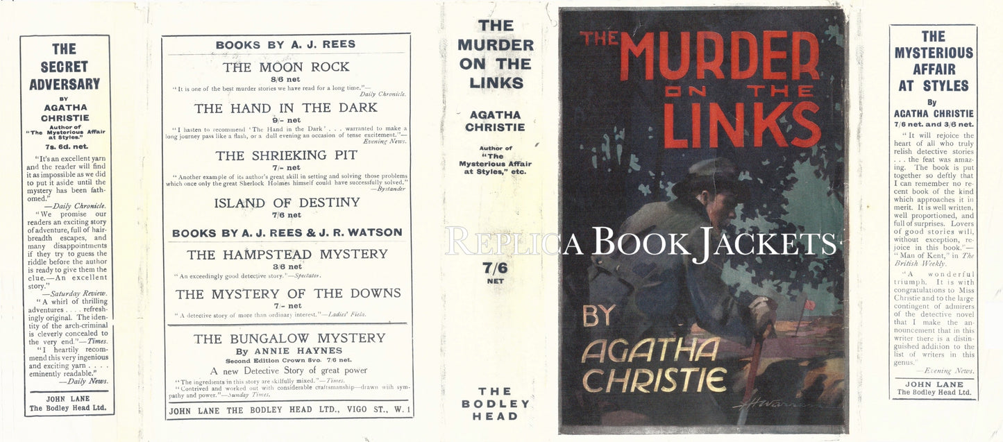 Christie, Agatha THE MURDER ON THE LINKS 1st UK 1923