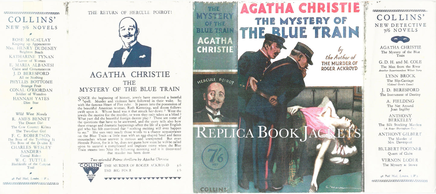 Christie, Agatha THE MYSTERY OF THE BLUE TRAIN 1st UK 1928