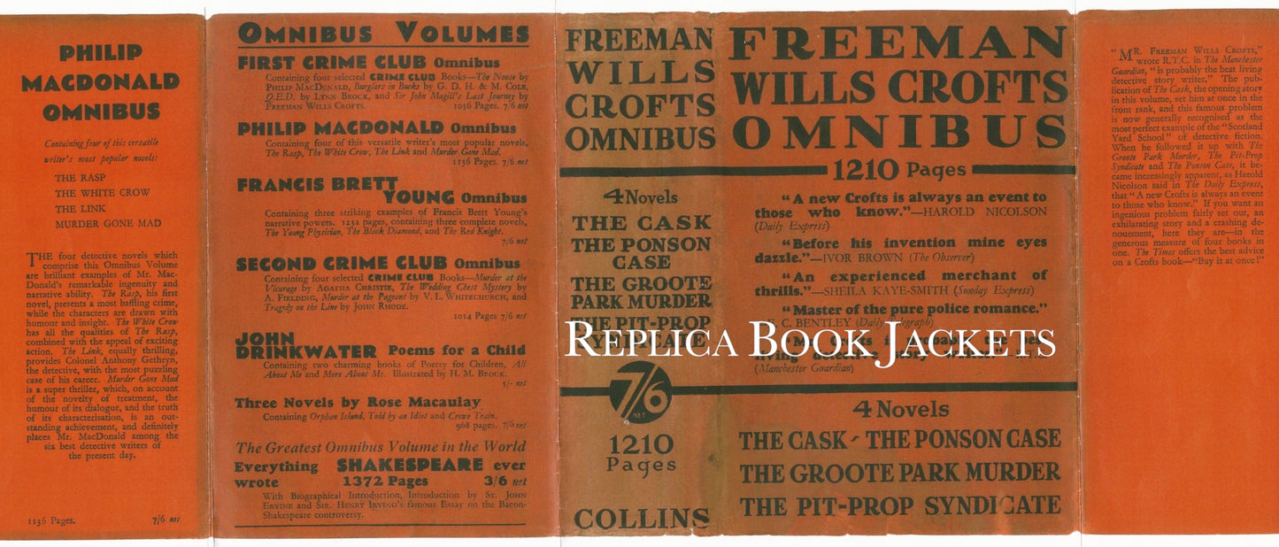 Crofts, Freeman Wills FREEMAN WILLS CROFTS OMNIBUS 1st UK 1932