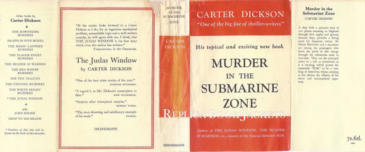 Dickson, Carter MURDER IN THE SUBMARINE ZONE 1st UK 1940