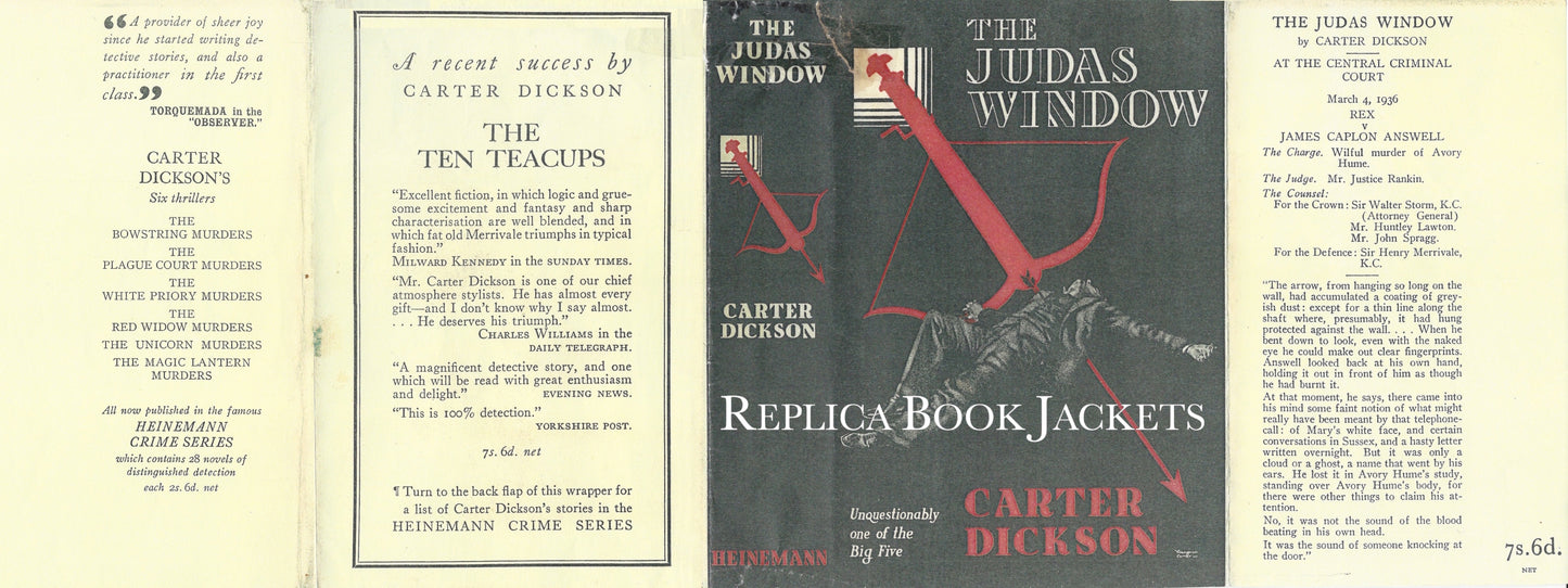 Dickson, Carter THE JUDAS WINDOW 1st UK 1938