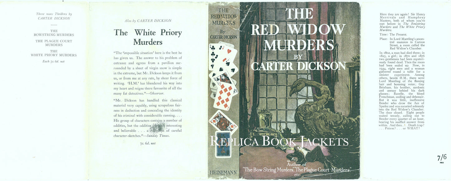 Dickson, Carter THE RED WIDOW MURDERS 1st UK 1935