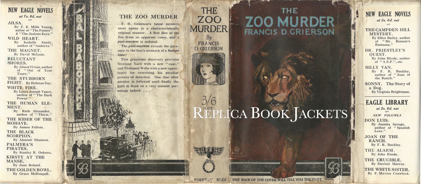 Grierson, Francis THE ZOO MURDER 1st UK 1926