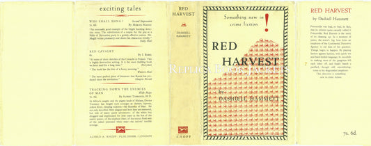 Hammett, Dashiell RED HARVEST 1st UK 1929