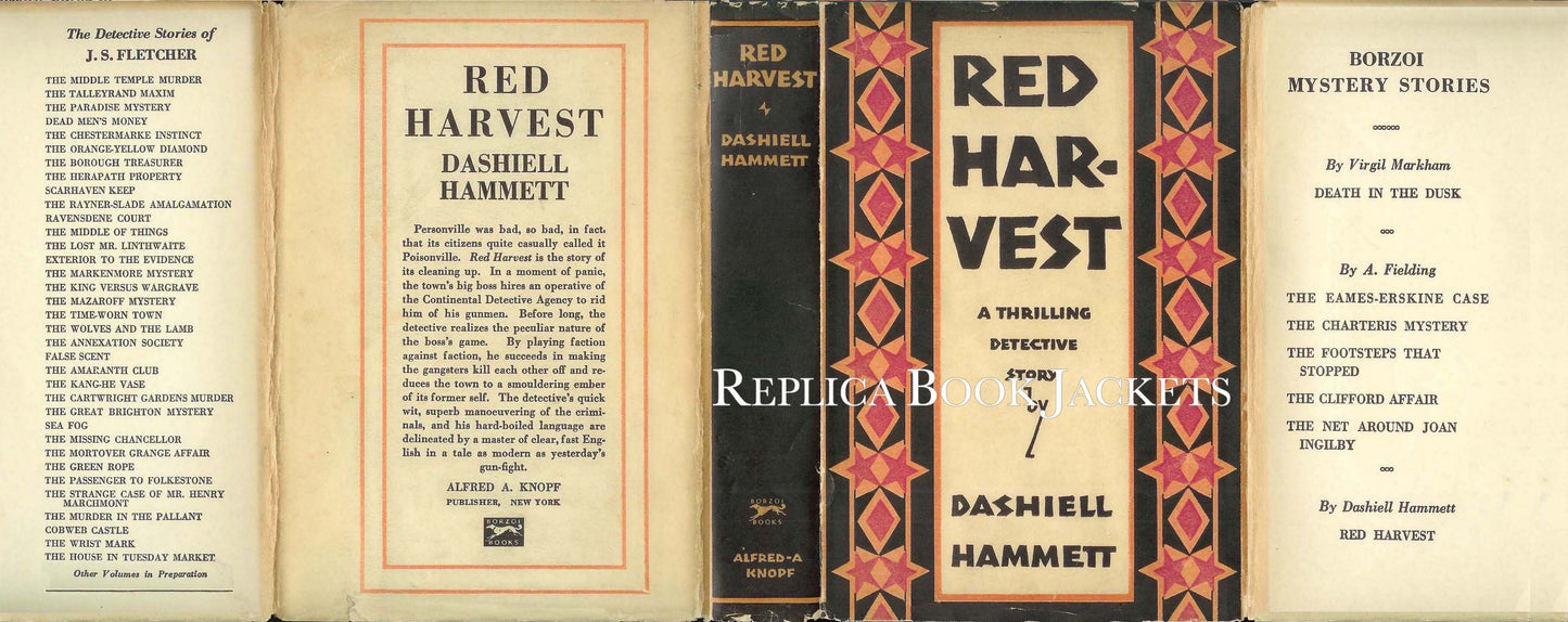 Hammett, Dashiell RED HARVEST 1st US 1929