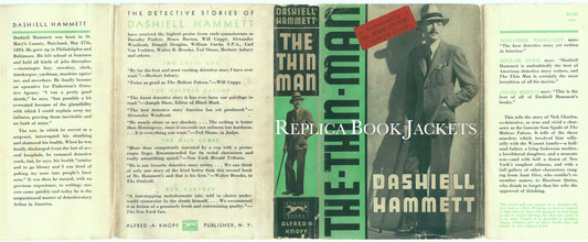 Hammett, Dashiell THE THIN MAN 1st US 1934 (green highlights, with 'blurbs')
