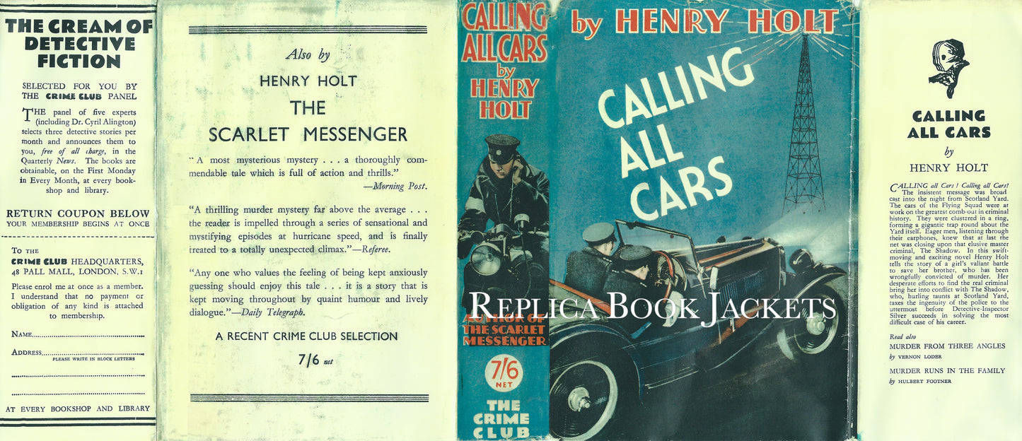Holt, Henry CALLING ALL CARS 1st UK 1934