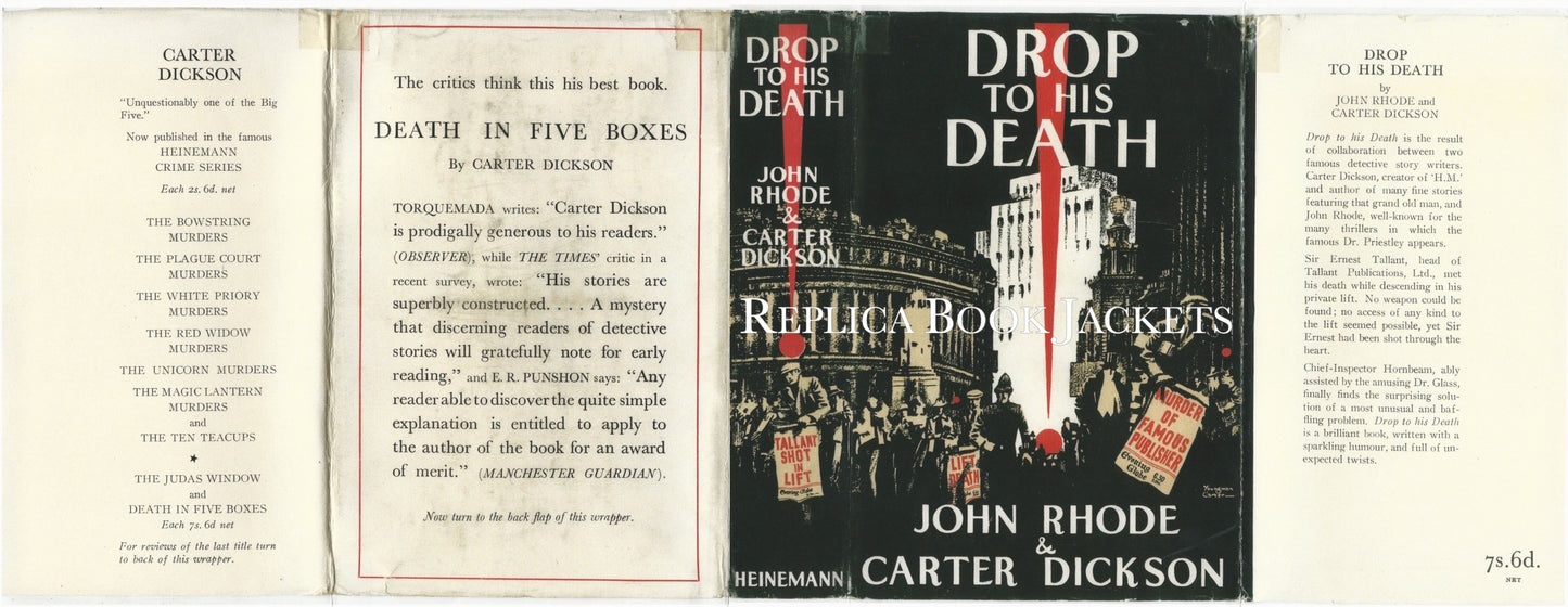Rhode, John & Dickson, Carter DROP TO HIS DEATH 1st UK 1939