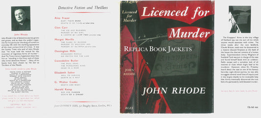 Rhode, John LICENCED FOR MURDER 1st UK 1958