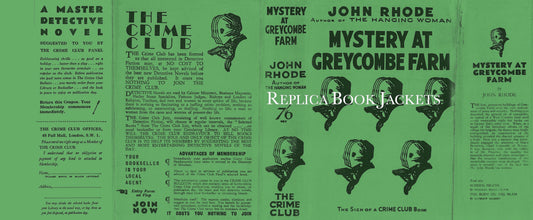 Rhode, John MYSTERY AT GREYCOMBE FARM 1st UK 1932
